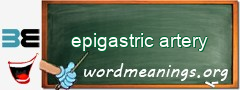 WordMeaning blackboard for epigastric artery